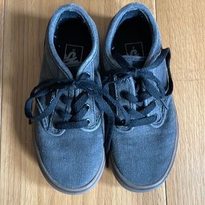 Vans Boys shoes in size 12 (US Youth) black with brown rubber sole